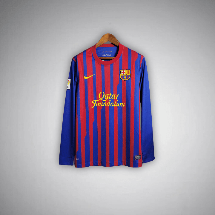 11/12 FC Barcelona Long Sleeve Home Kit from FootballPrestige.shop - Premium Concept kits