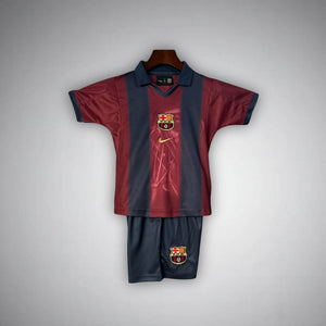 2000/01 FC Barcelona Retro x Cactus Jack Limited Edition Kids Size Home Kit from FootballPrestige.shop - Premium Concept kits