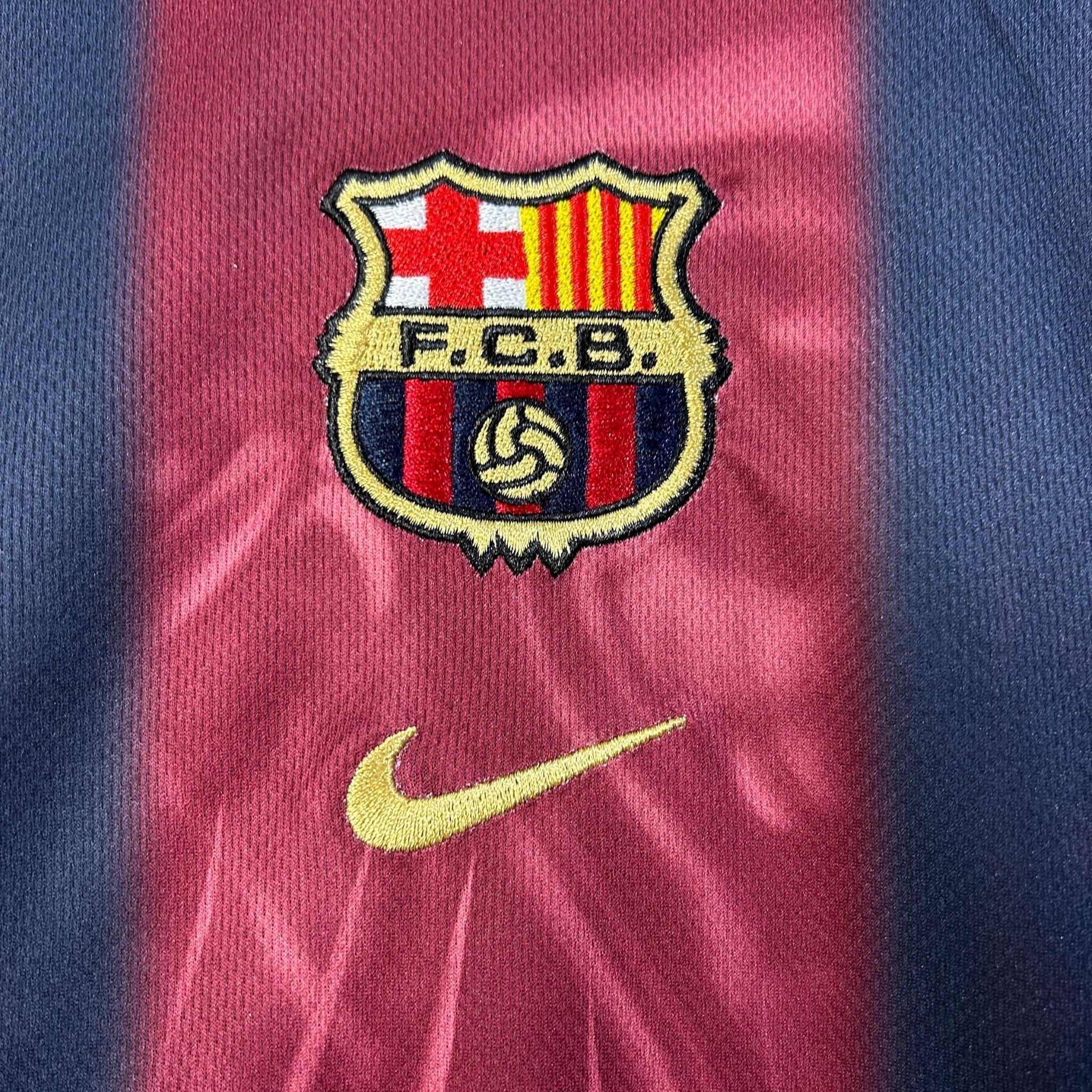 2000/01 FC Barcelona Retro x Cactus Jack Limited Edition Kids Size Home Kit from FootballPrestige.shop - Premium Concept kits