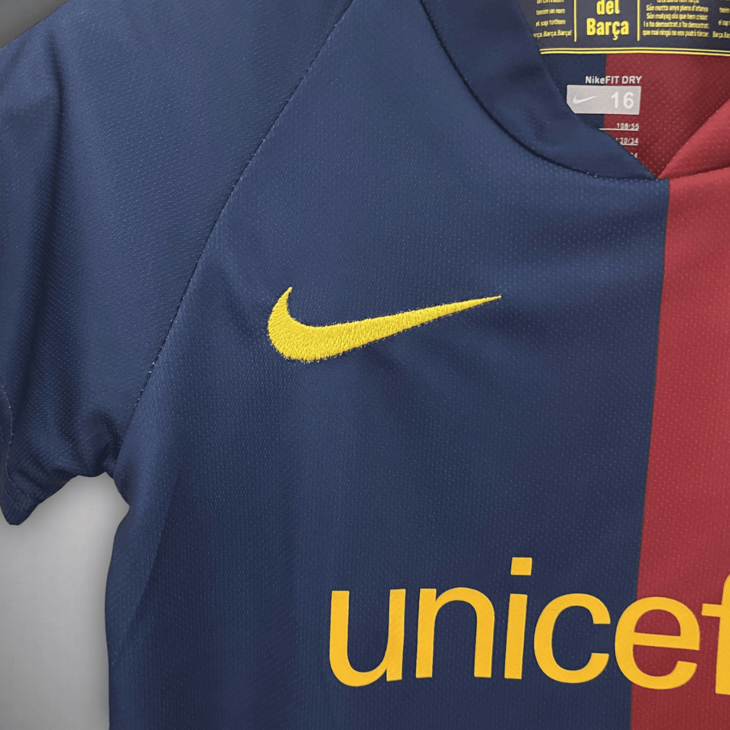 2009 FC Barcelona UCL Final Kids Size Kit from FootballPrestige.shop - Premium Concept kits