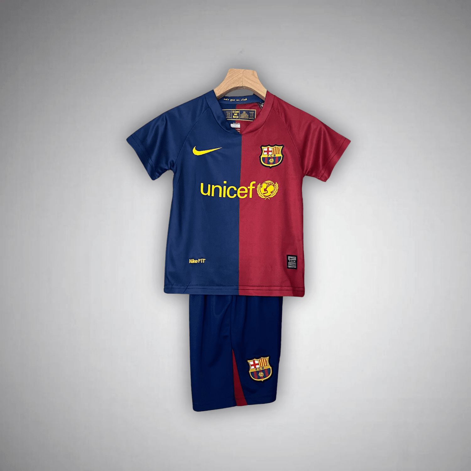2009 FC Barcelona UCL Final Kids Size Kit from FootballPrestige.shop - Premium Concept kits