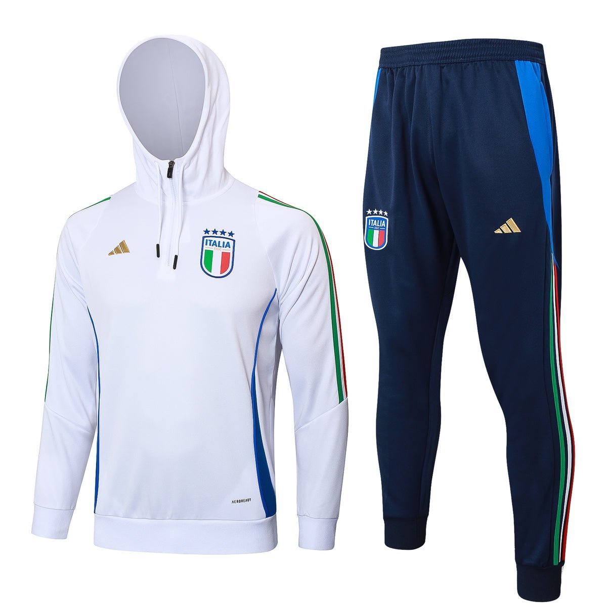 2024 Italy Blue and White Premium Tracksuit from FootballPrestige.shop - Premium Concept kits