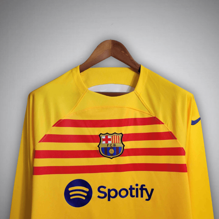23/24 FC Barcelona Long Sleeve Away Kit from FootballPrestige.shop - Premium Concept kits