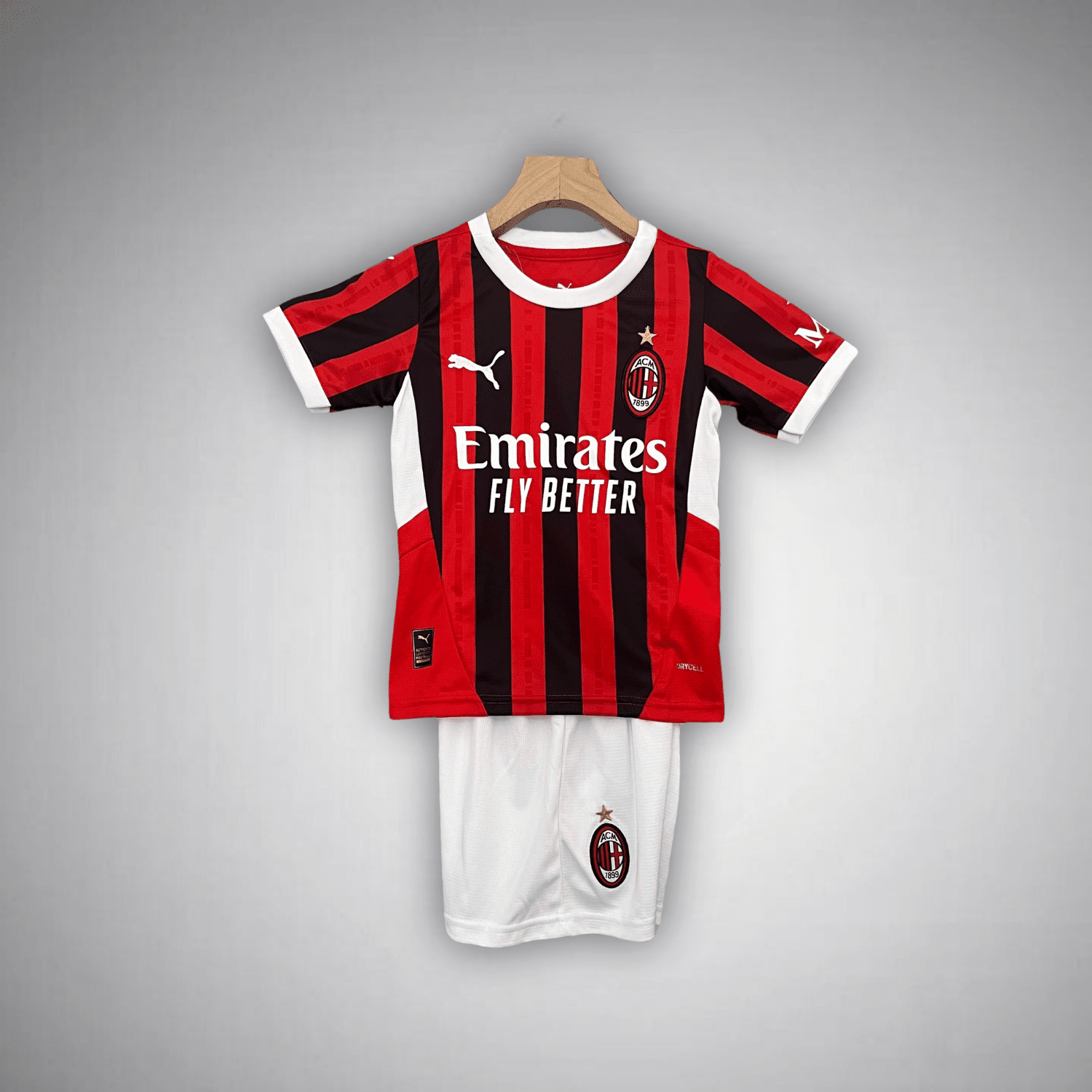 24/25 AC Milan Home Kids Size Kit from FootballPrestige.shop - Premium Concept kits