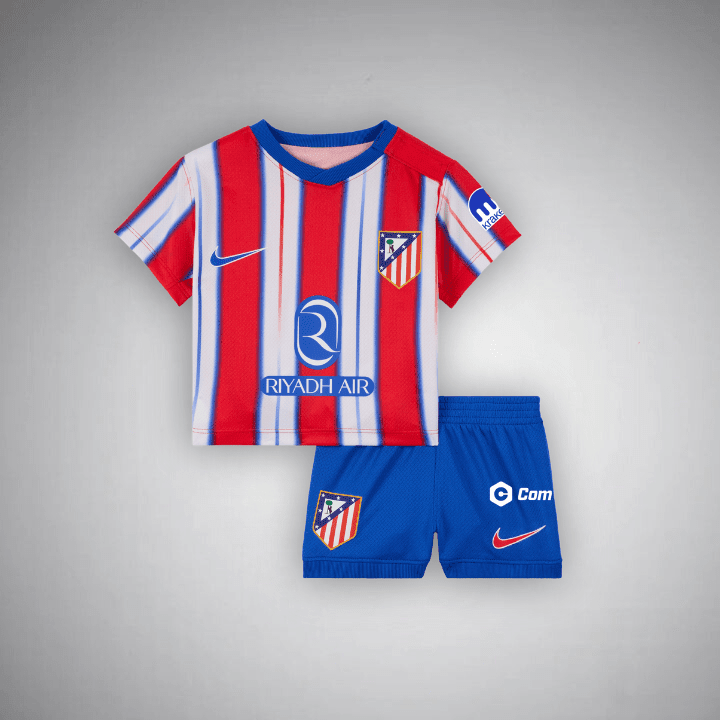 24/25 Atletico Madrid Home Kids Size Kit from FootballPrestige.shop - Premium Concept kits