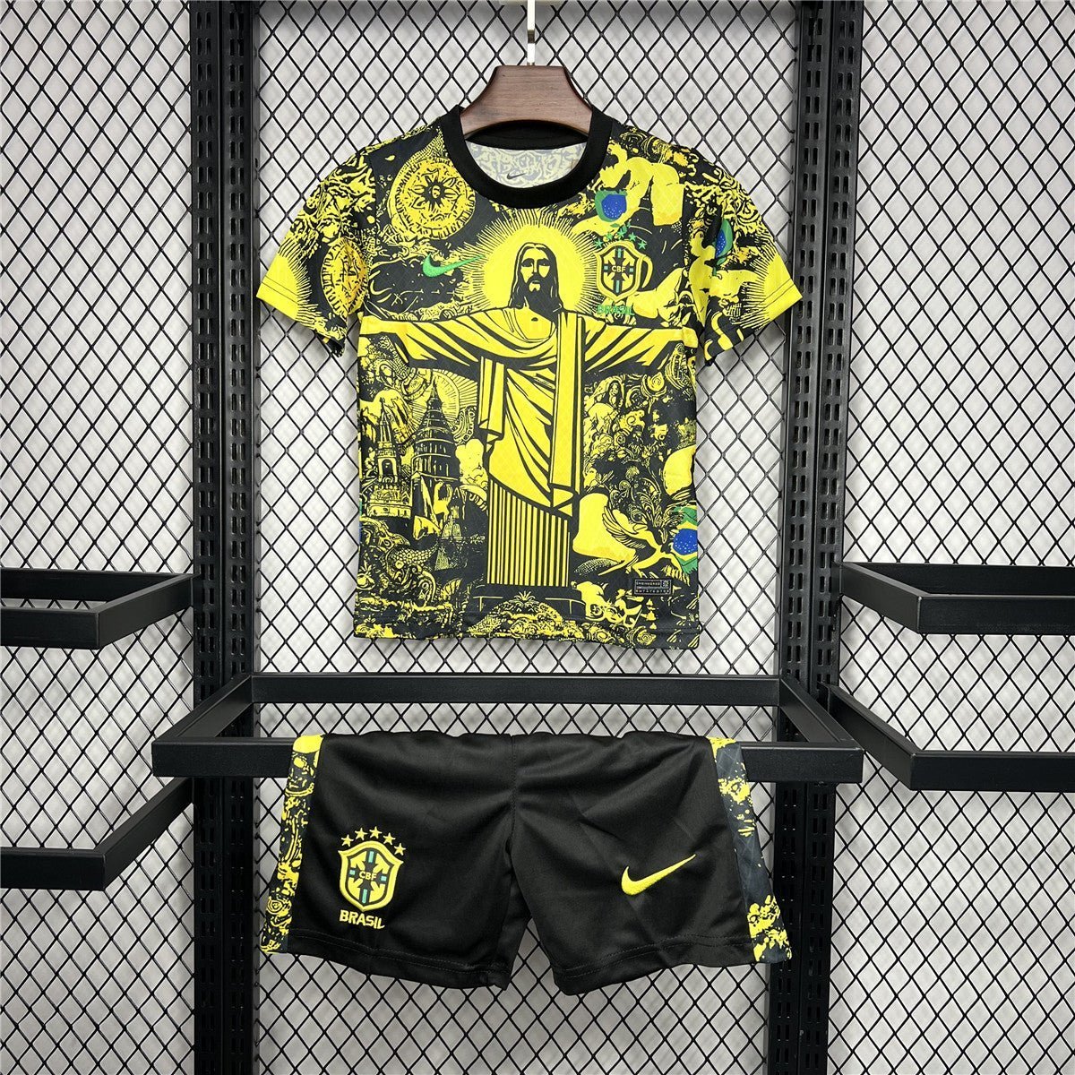 24/25 Brazil "Jesus" Premium Yellow Kit from FootballPrestige.shop - Premium Concept kits