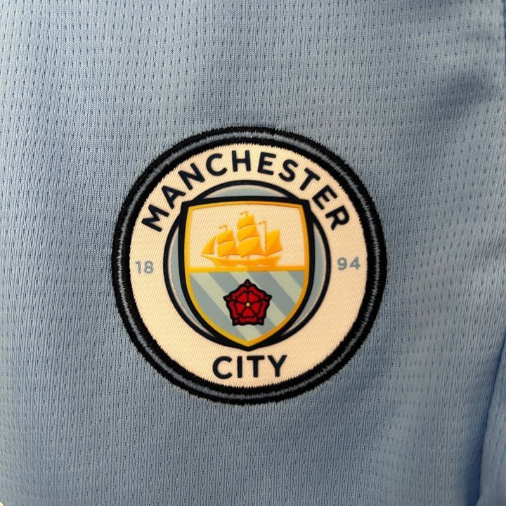 24/25 Manchester City Home Kids Size Kit from FootballPrestige.shop - Premium Concept kits