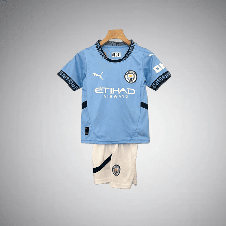 24/25 Manchester City Home Kids Size Kit from FootballPrestige.shop - Premium Concept kits