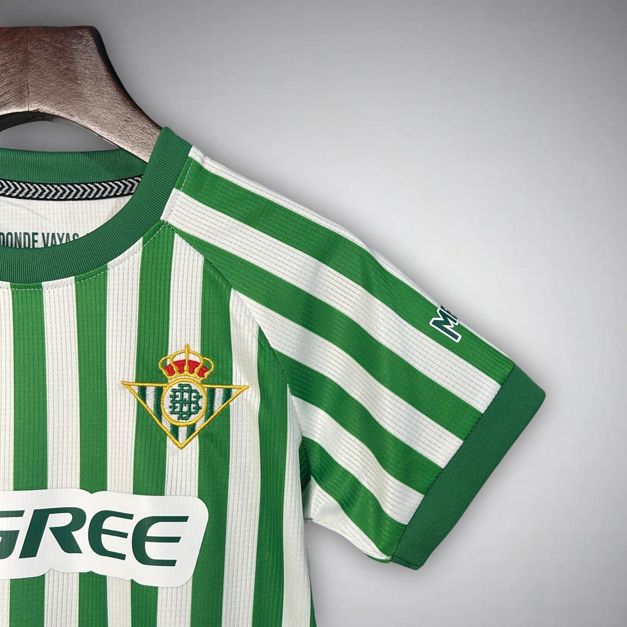 24/25 Real Betis Home Kids Size Kit from FootballPrestige.shop - Premium Concept kits