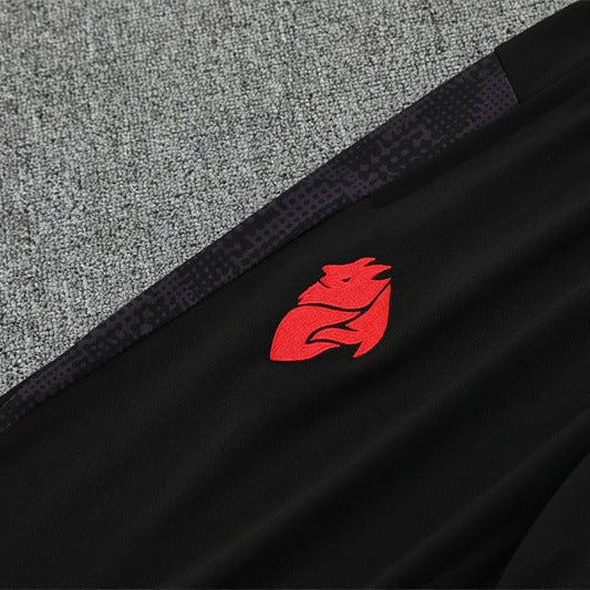 25/26 AC Milan Training Black Kids Size Tracksuit from FootballPrestige.shop - Premium Concept kits