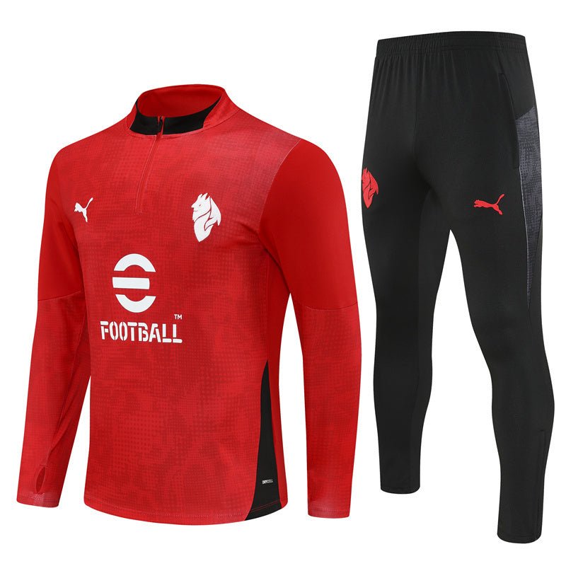 25/26 AC Milan Training Red Kids Size Tracksuit from FootballPrestige.shop - Premium Concept kits