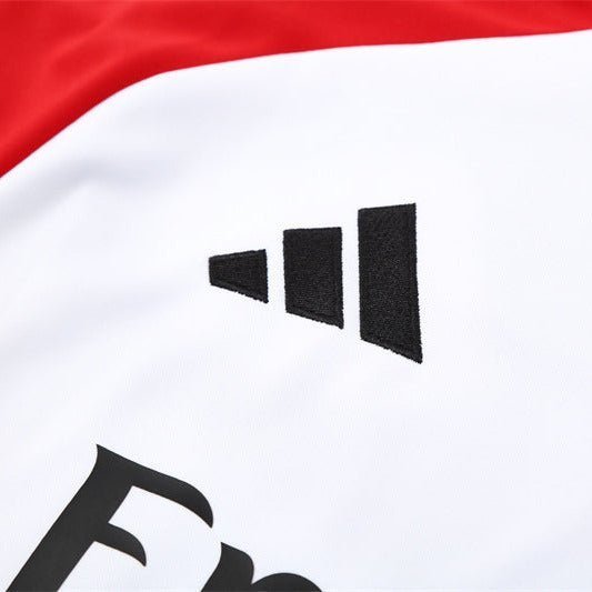 25/26 Arsenal White/Red Kids Size Tracksuit from FootballPrestige.shop - Premium Concept kits