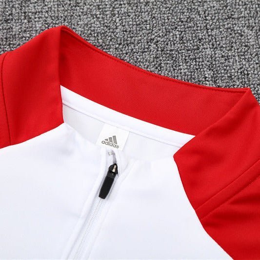 25/26 Arsenal White/Red Tracksuit from FootballPrestige.shop - Premium Concept kits