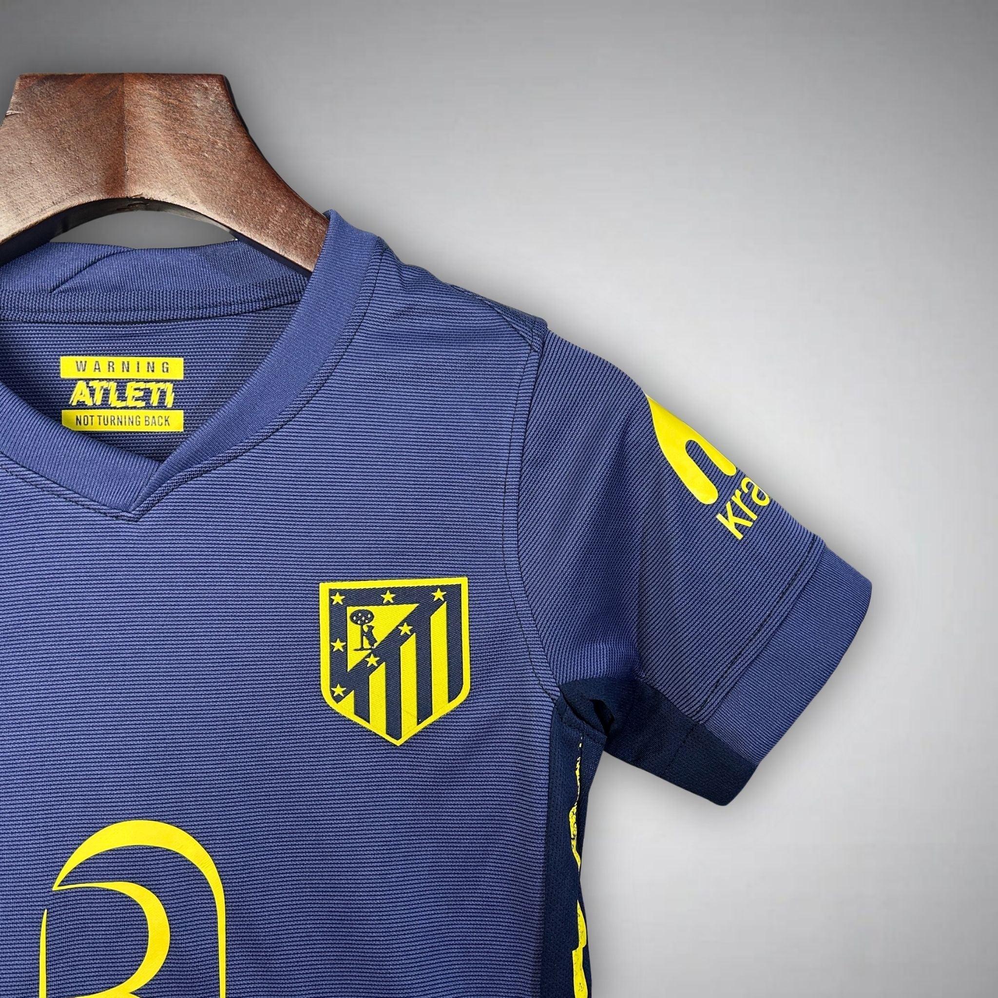 25/26 Atletico Madrid Away Kids Size Kit from FootballPrestige.shop - Premium Concept kits