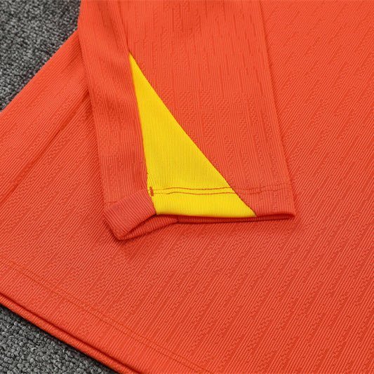 25/26 Brazil Training Orange Kids Size Tracksuit from FootballPrestige.shop - Premium Concept kits