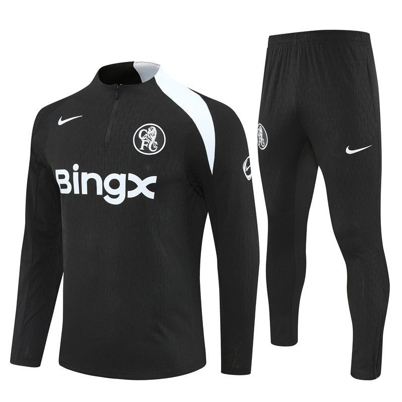25/26 Chelsea Black Tracksuit from FootballPrestige.shop - Premium Concept kits
