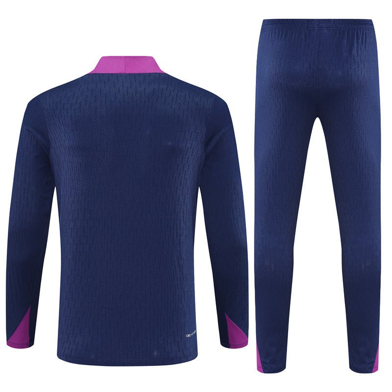 25/26 FC Barcelona Half Zip Training Blue/Purple Tracksuit from FootballPrestige.shop - Premium Concept kits