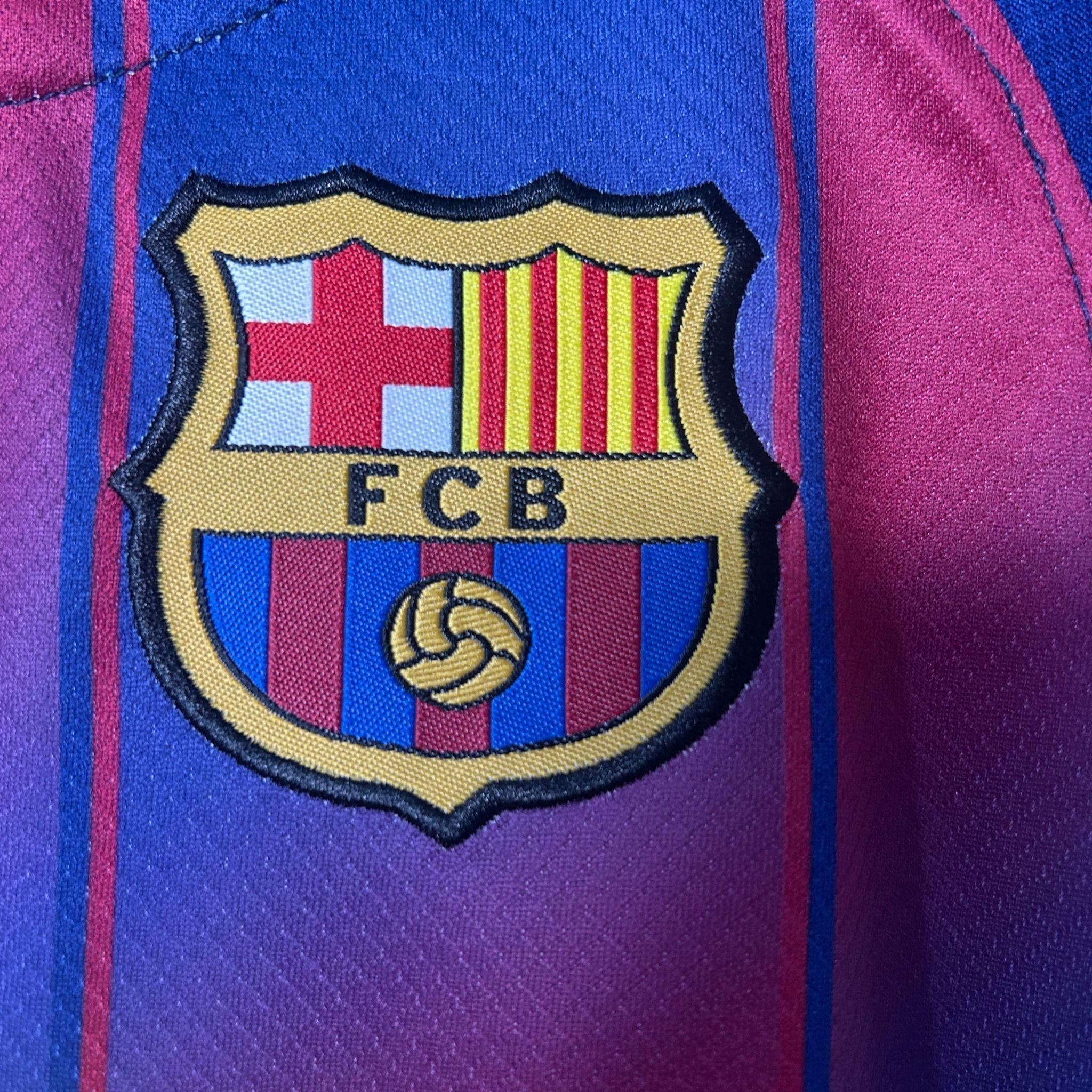25/26 FC Barcelona Home Kids Size Kit from FootballPrestige.shop - Premium Concept kits