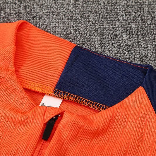 25/26 FC Barcelona Training Orange/Blue Kids Size Tracksuit from FootballPrestige.shop - Premium Concept kits