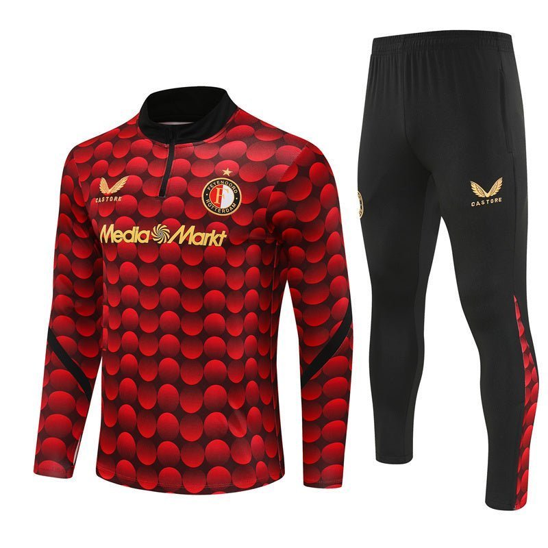 25/26 Feyenoord Pre - Match Home Kids Size Tracksuit from FootballPrestige.shop - Premium Concept kits