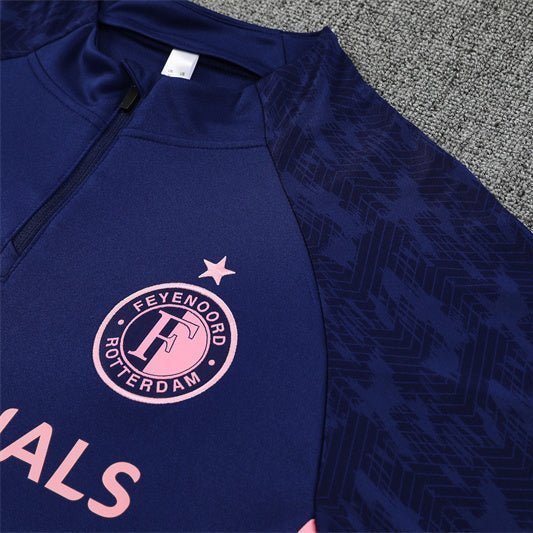 25/26 Feyenoord Training Blue Kids Size Tracksuit from FootballPrestige.shop - Premium Concept kits