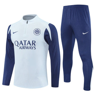 25/26 Inter Milan White Kids Size Tracksuit from FootballPrestige.shop - Premium Concept kits