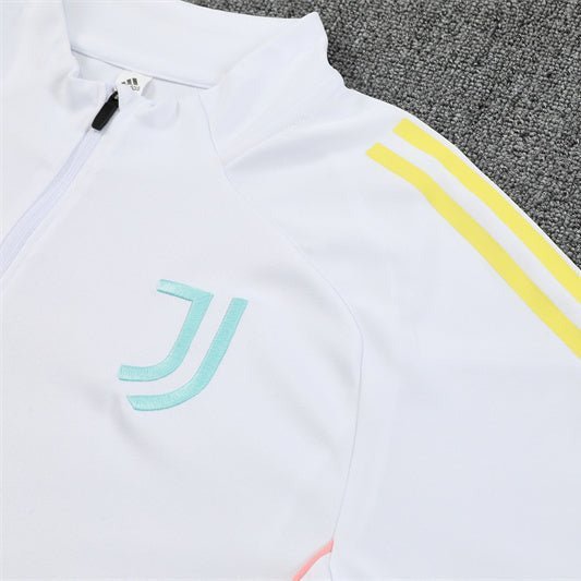 25/26 Juventus Training White Kids Size Tracksuit from FootballPrestige.shop - Premium Concept kits