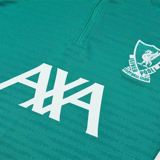 25/26 Liverpool Training Green Kids Size Tracksuit from FootballPrestige.shop - Premium Concept kits