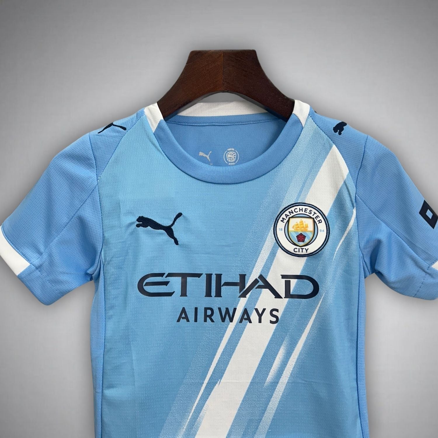 25/26 Manchester City Home Kids Size Kit from FootballPrestige.shop - Premium Concept kits
