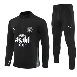25/26 Manchester City x Asahi Black Tracksuit from FootballPrestige.shop - Premium Concept kits
