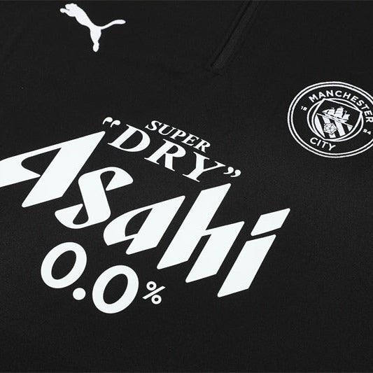 25/26 Manchester City x Asahi Black Tracksuit from FootballPrestige.shop - Premium Concept kits