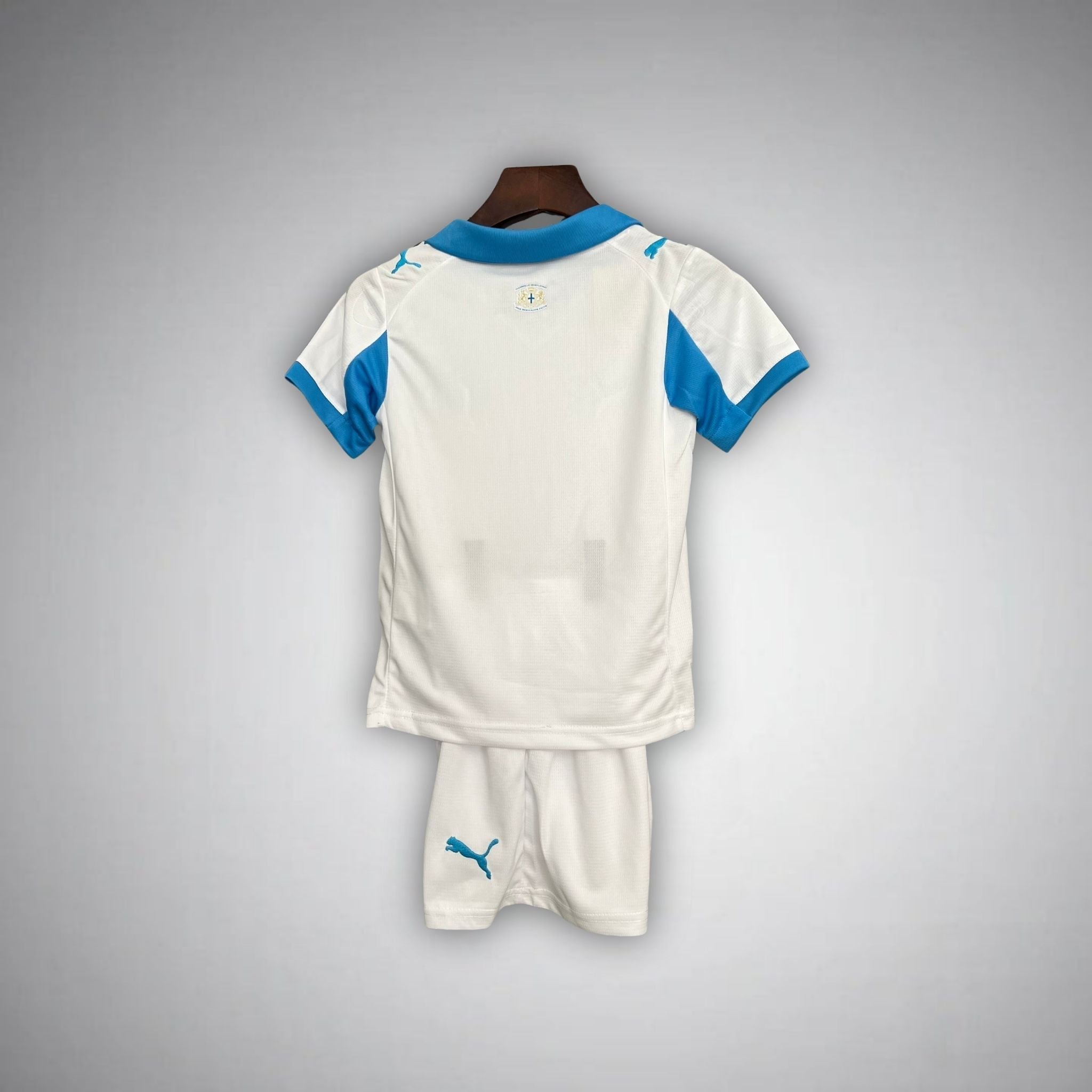 25/26 Marseille Home Kids Size Kit from FootballPrestige.shop - Premium Concept kits