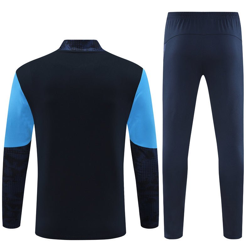 25/26 Marseille Training Navy Blue Kids Size Tracksuit from FootballPrestige.shop - Premium Concept kits