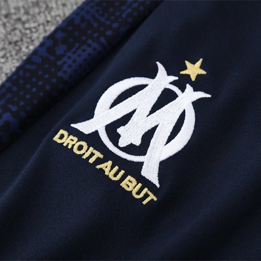 25/26 Marseille Training Navy Blue Tracksuit from FootballPrestige.shop - Premium Concept kits
