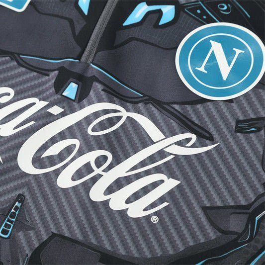 25/26 Napoli Training Black Kids Size Tracksuit from FootballPrestige.shop - Premium Concept kits