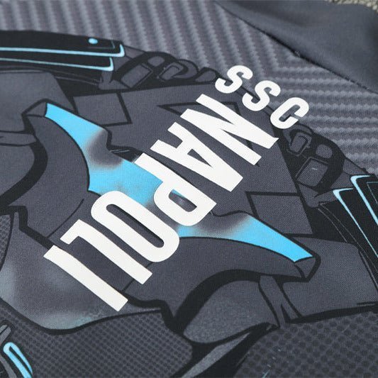 25/26 Napoli Training Black Kids Size Tracksuit from FootballPrestige.shop - Premium Concept kits