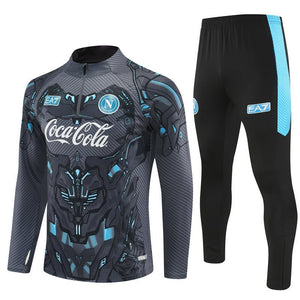 25/26 Napoli Training Black Tracksuit from FootballPrestige.shop - Premium Concept kits