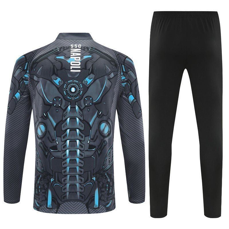 25/26 Napoli Training Black Tracksuit from FootballPrestige.shop - Premium Concept kits