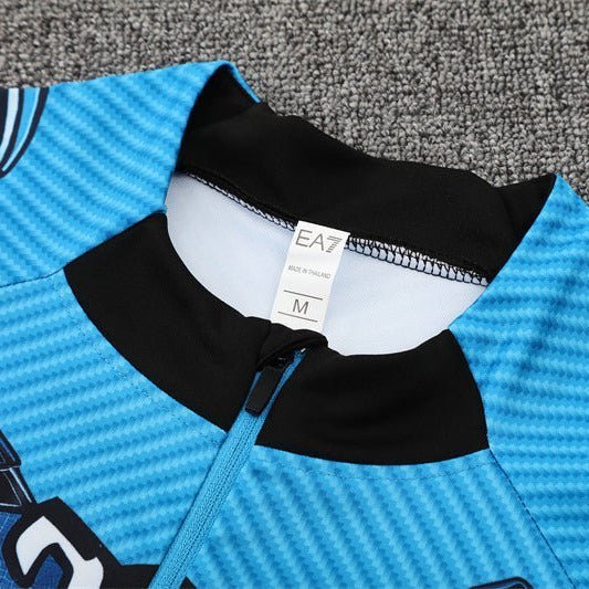 25/26 Napoli Training Blue Kids Size Tracksuit from FootballPrestige.shop - Premium Concept kits