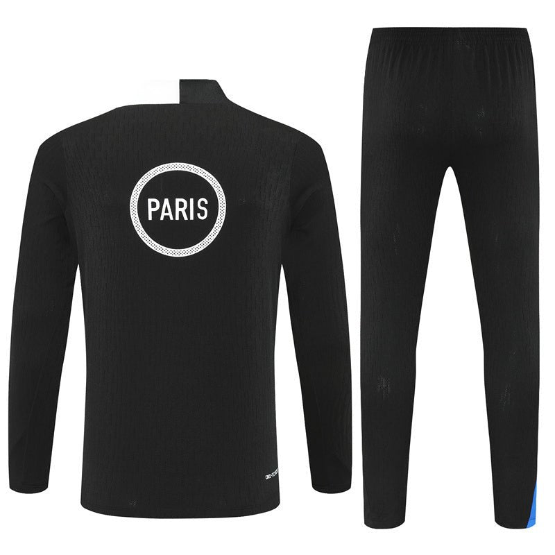 25/26 PSG Training Black Tracksuit - Premium Quality Jersey at FootballPrestige.com