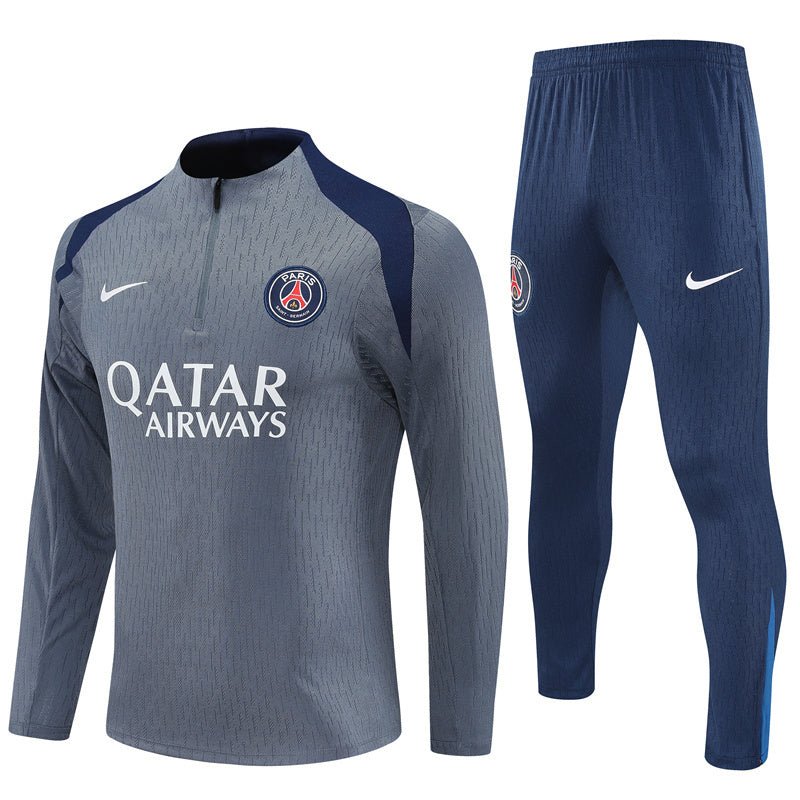 25/26 PSG Training Grey Kids Size Tracksuit from FootballPrestige.shop - Premium Concept kits