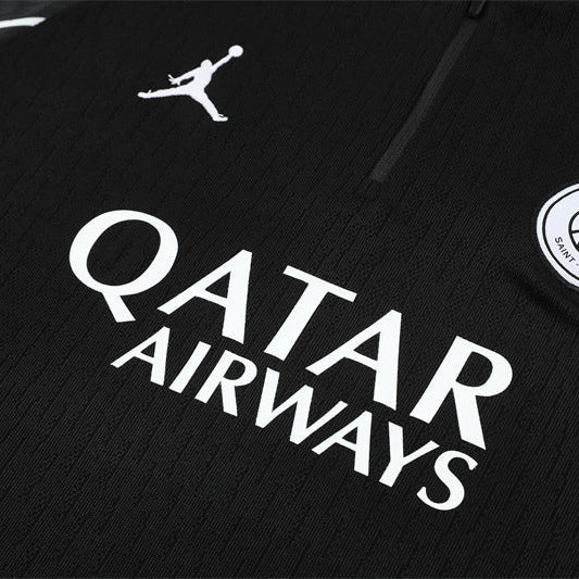 25/26 PSG x Jordan Black Kids Size Tracksuit from FootballPrestige.shop - Premium Concept kits