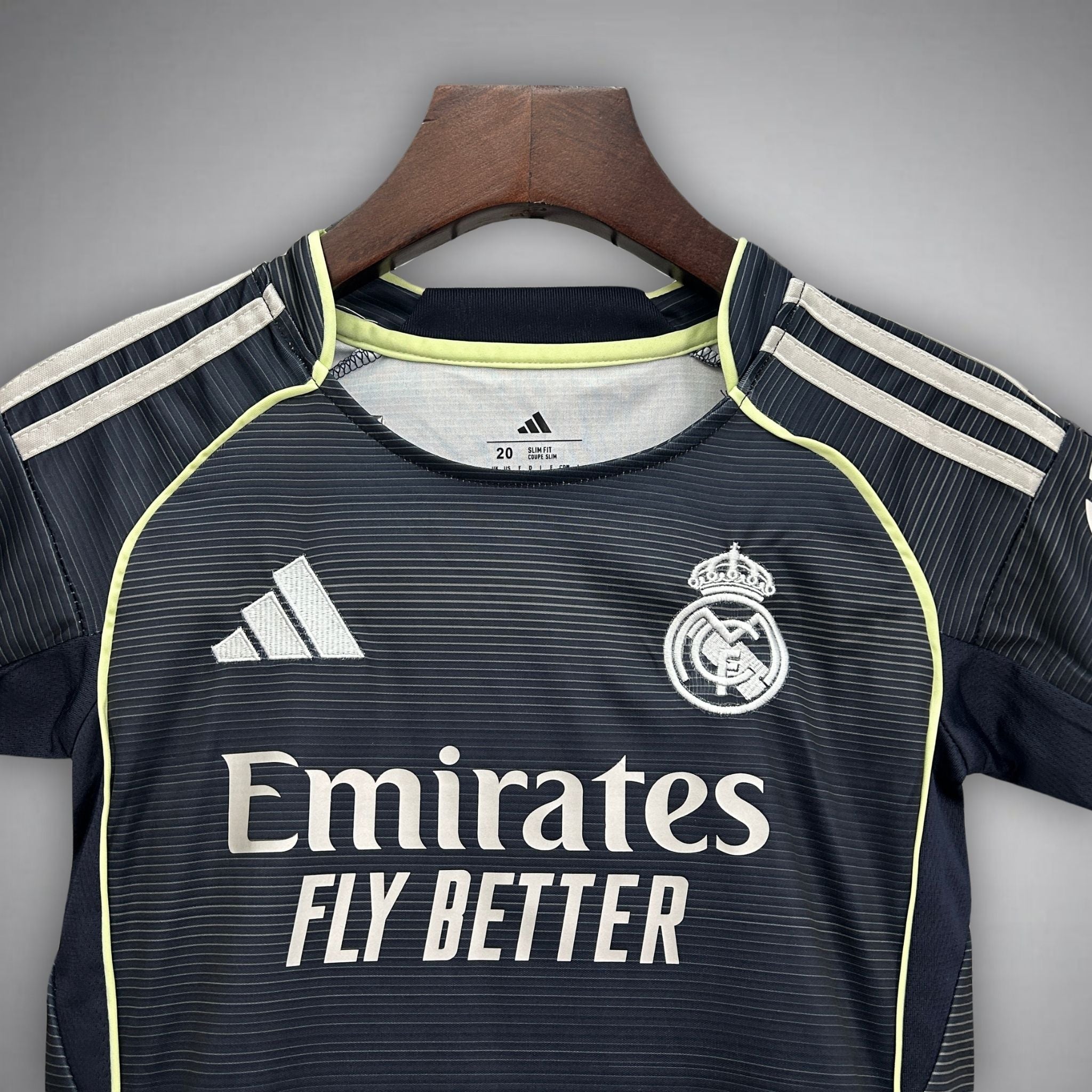 25/26 Real Madrid Away Kids Size Kit from FootballPrestige.shop - Premium Concept kits