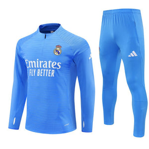 25/26 Real Madrid Training Light Blue Kids Size Tracksuit from FootballPrestige.shop - Premium Concept kits