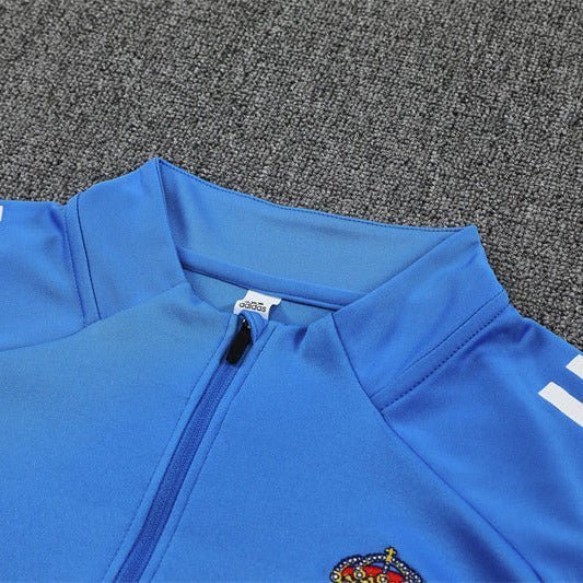 25/26 Real Madrid Training Light Blue Tracksuit from FootballPrestige.shop - Premium Concept kits
