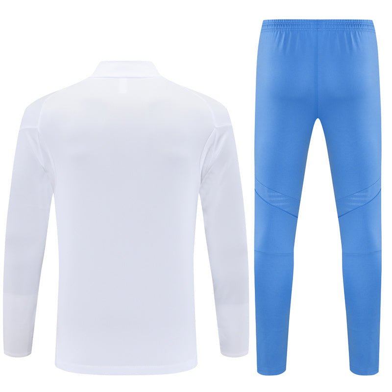 25/26 Real Madrid Training White/Light Blue Tracksuit from FootballPrestige.shop - Premium Concept kits