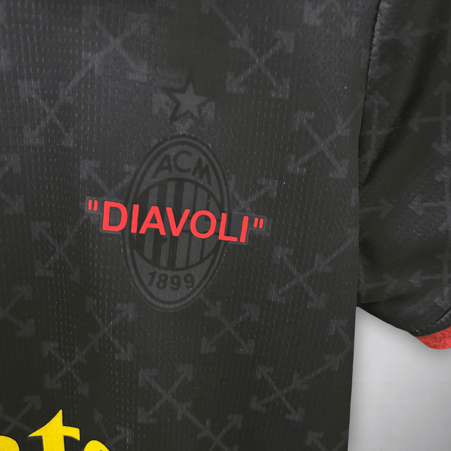 AC Milan x Off - White "Diavoli" Premium Kids Size Kit from FootballPrestige.shop - Premium Concept kits