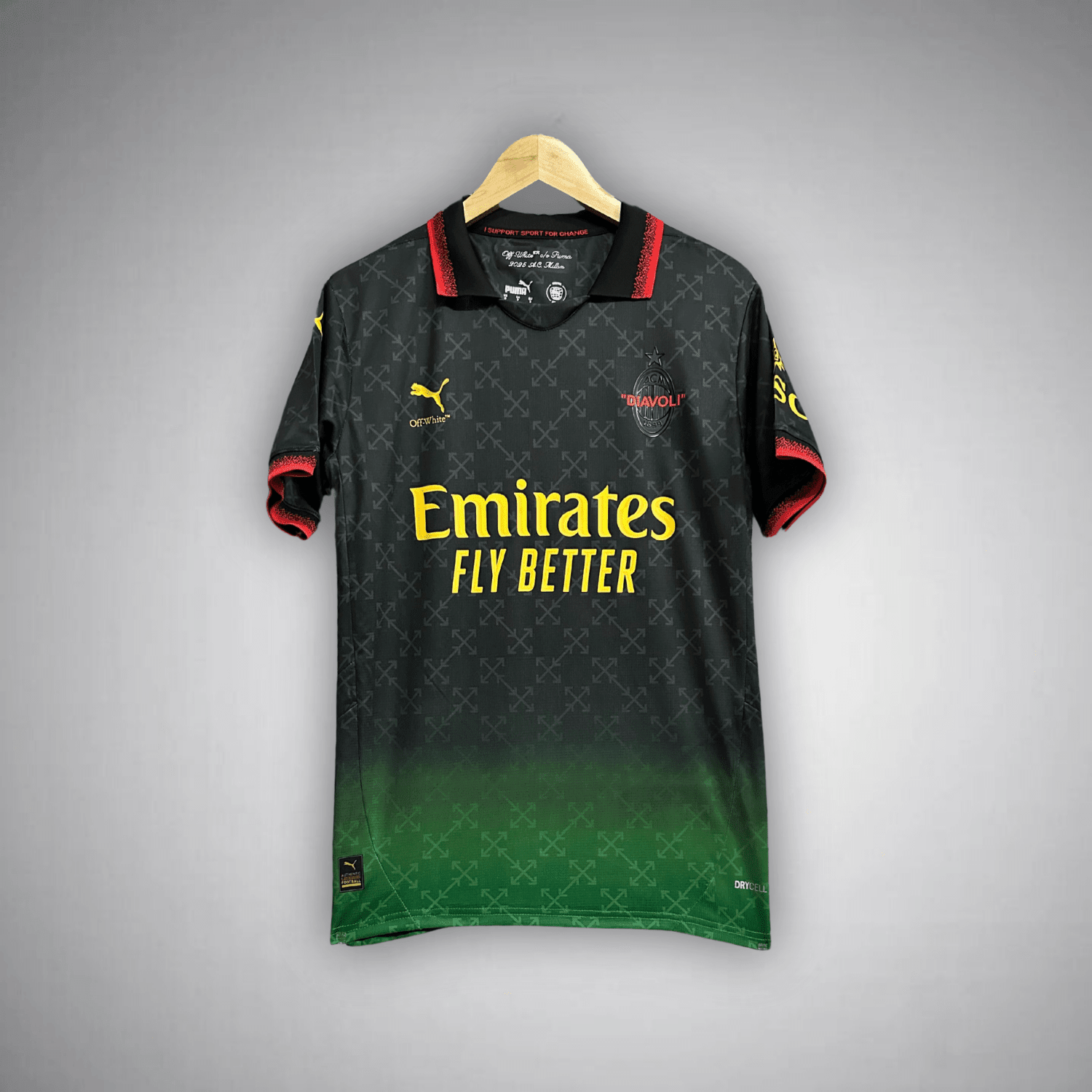 AC Milan x Off - White "Diavoli" Premium Kit from FootballPrestige.shop - Premium Concept kits
