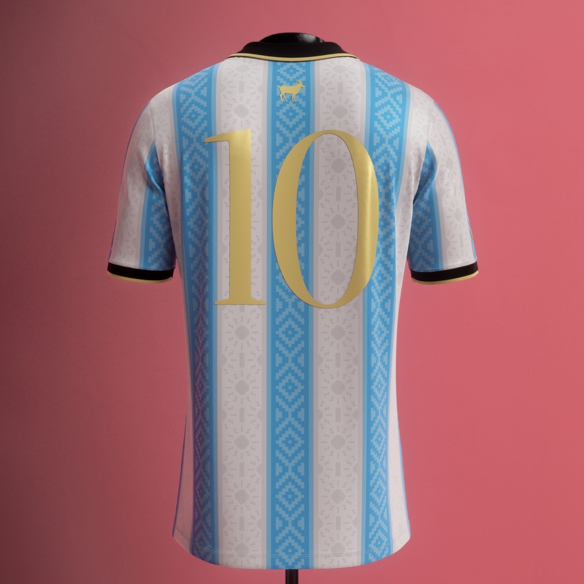 Argentina "La Pulga" Premium White Kit from FootballPrestige.shop - Premium Concept kits