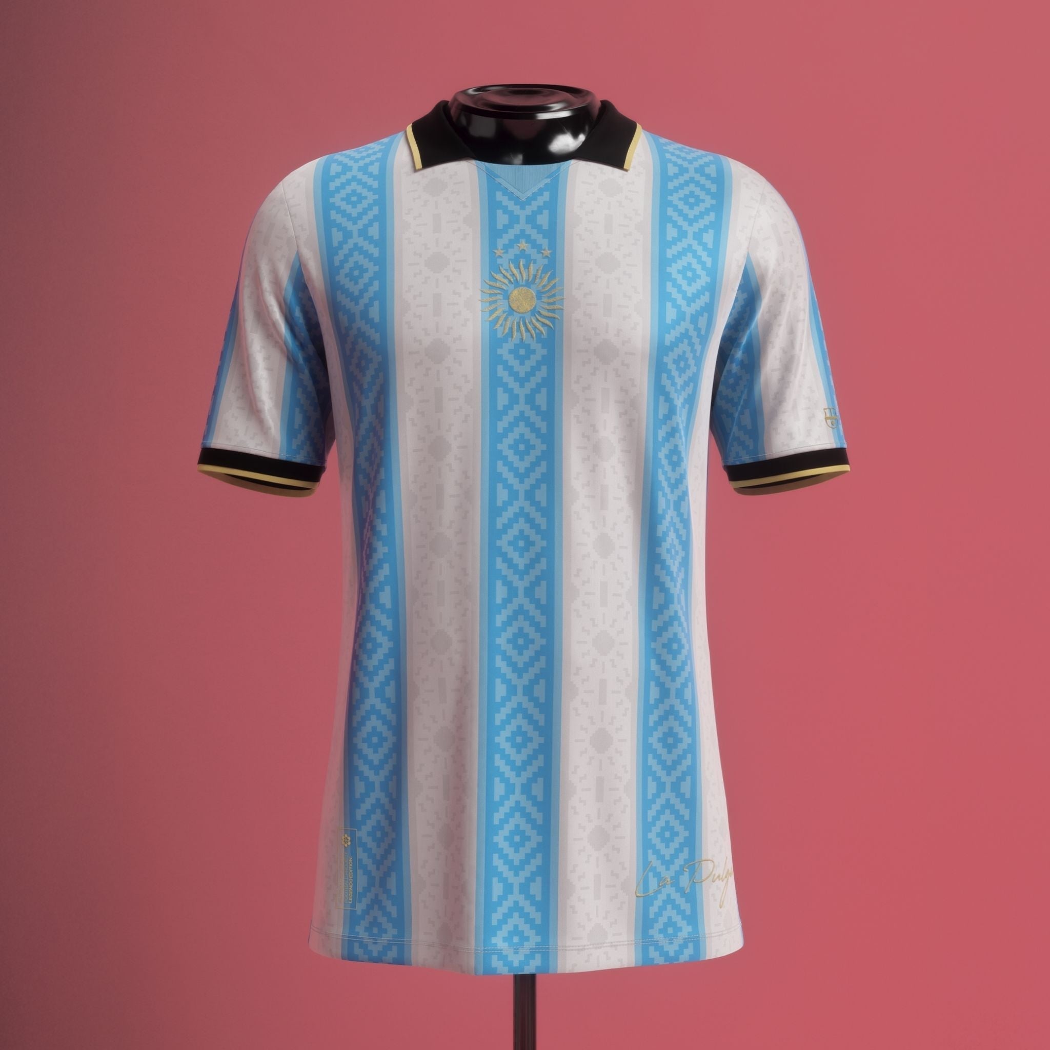 Argentina "La Pulga" Premium White Kit from FootballPrestige.shop - Premium Concept kits